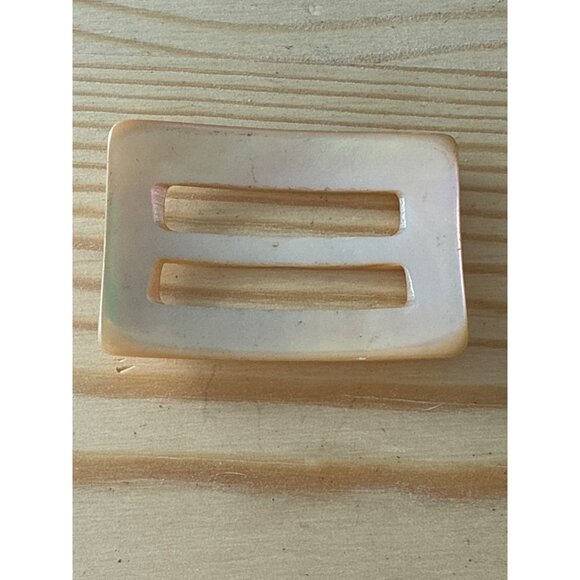 Vintage Mother Of Pearl Rectangular Double Slot Buckle - Picture 2 of 4